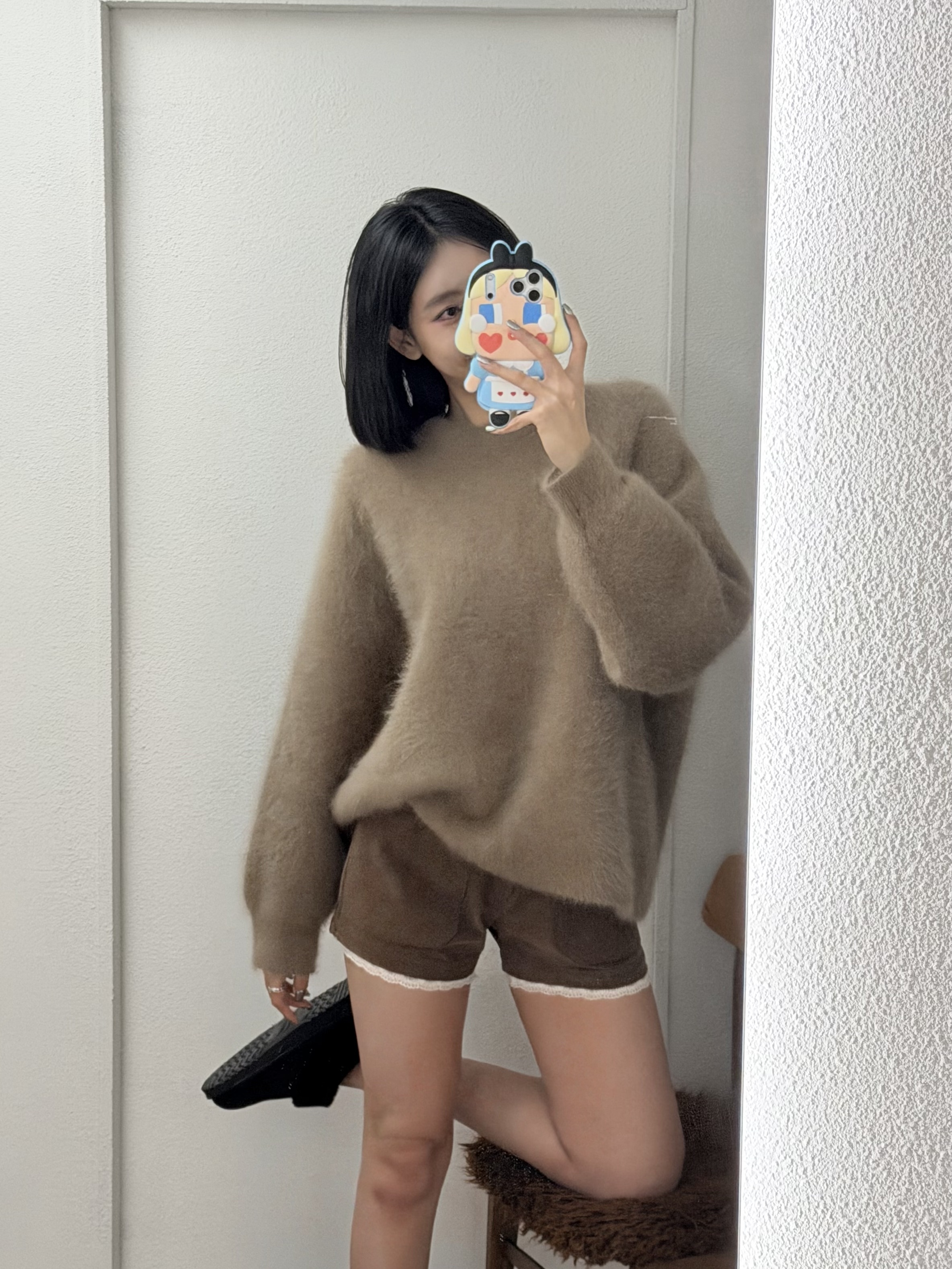 [AMIDI] ANGORA KNIT TOP