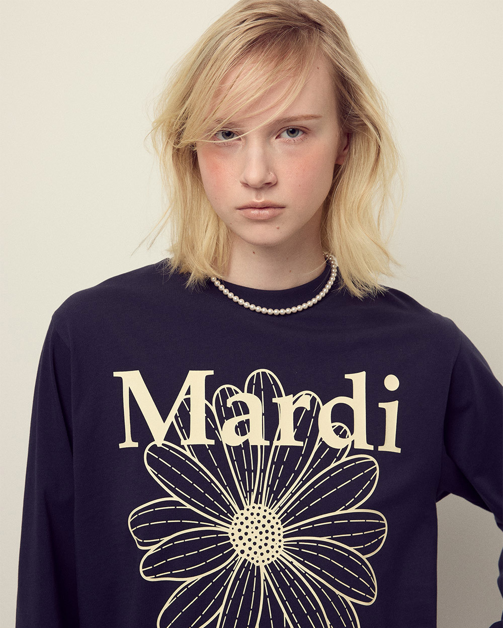 Mardi Mercredi | SHIRT LONG SLEEVE FLOWERMARDI_NAVY CREAM