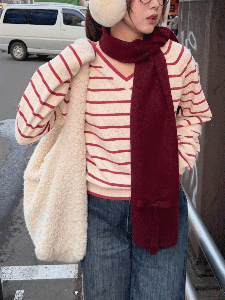 BABY MOCO V-NECK SWEATER