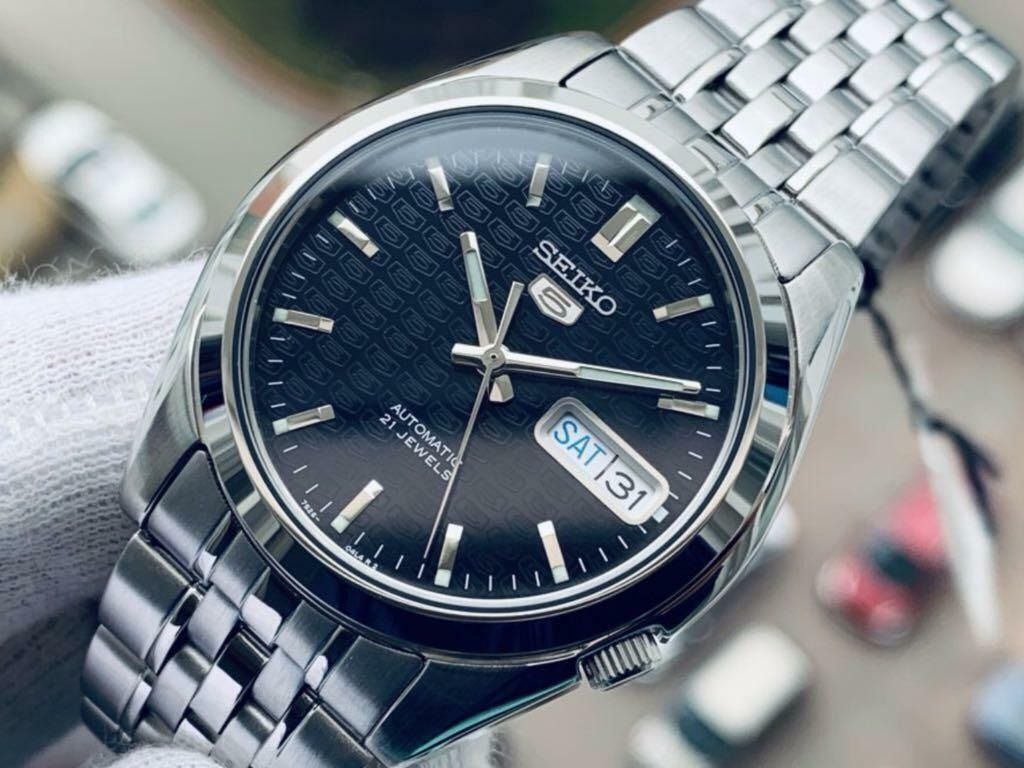 SEIKO 5 精工 盾牌 5號 SNK357K1 藍面 鋼帶 自動機械錶