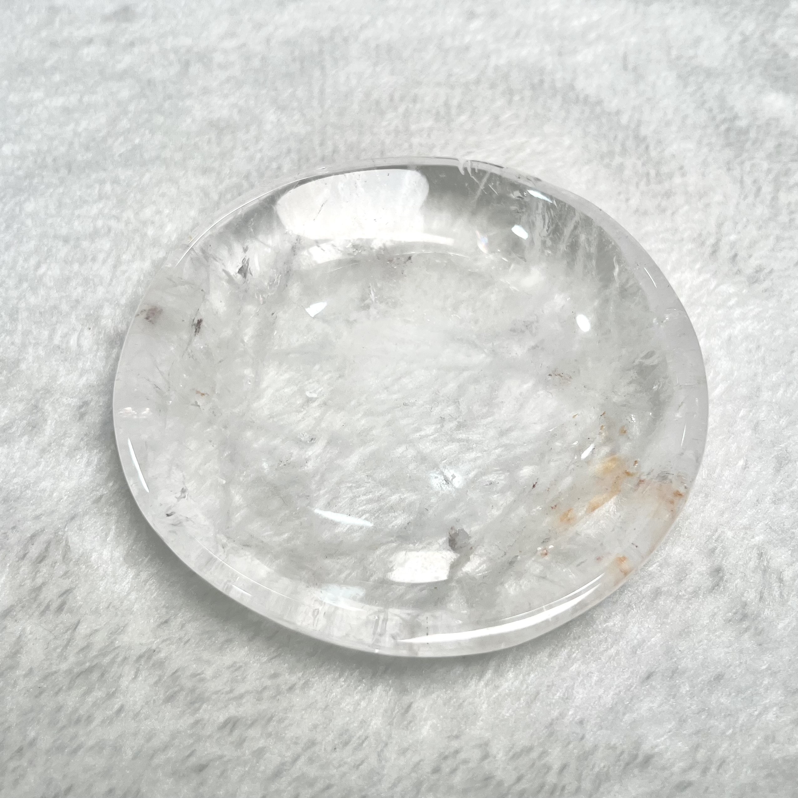 圓形白水晶碟 #H763