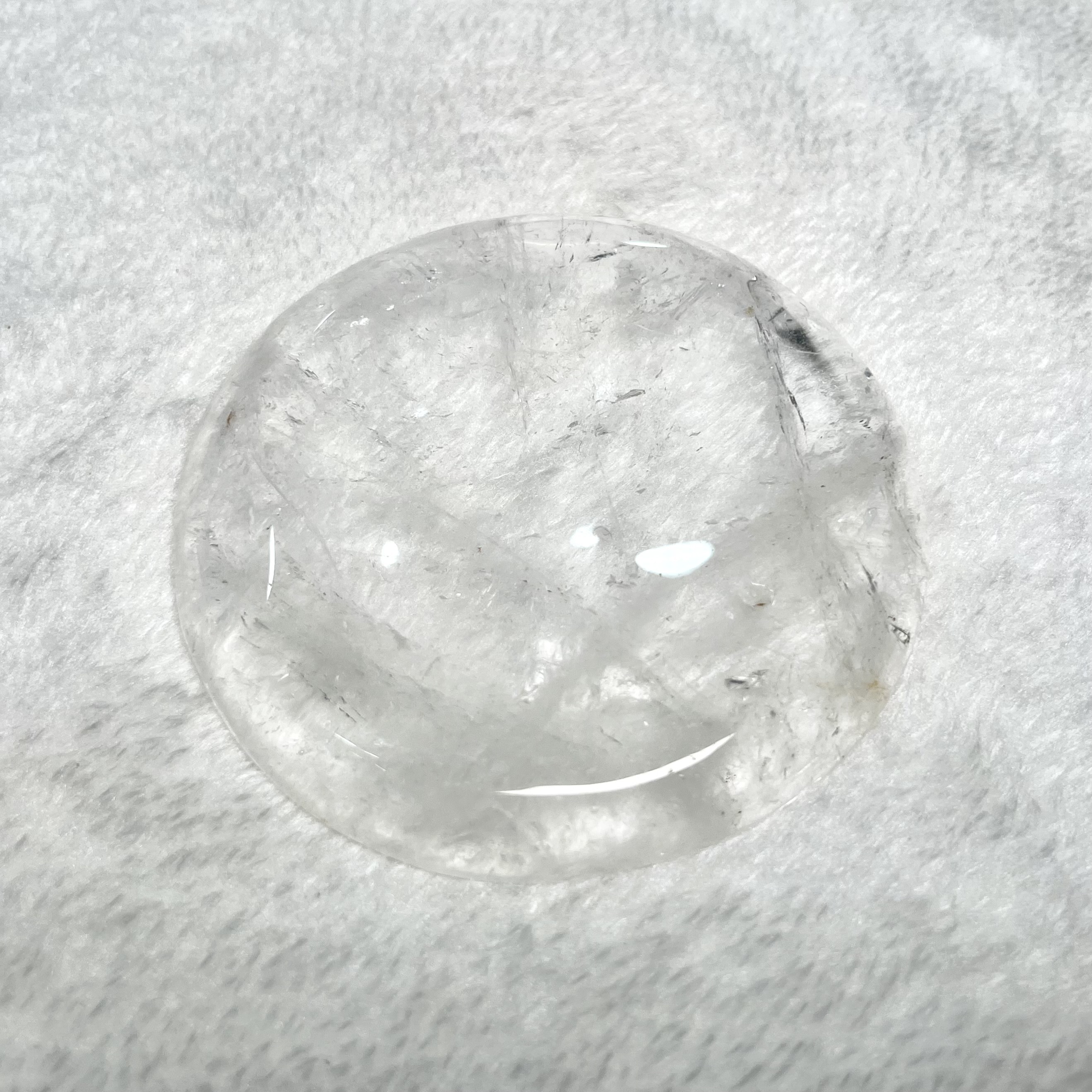 圓形白水晶碟 #H764