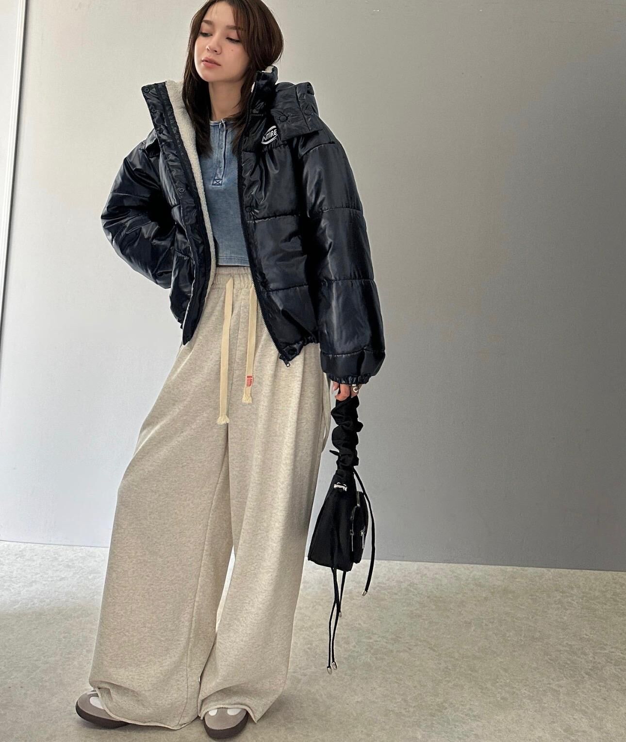 【預購】JN1215102 classicalelf 黑色夾棉大褸