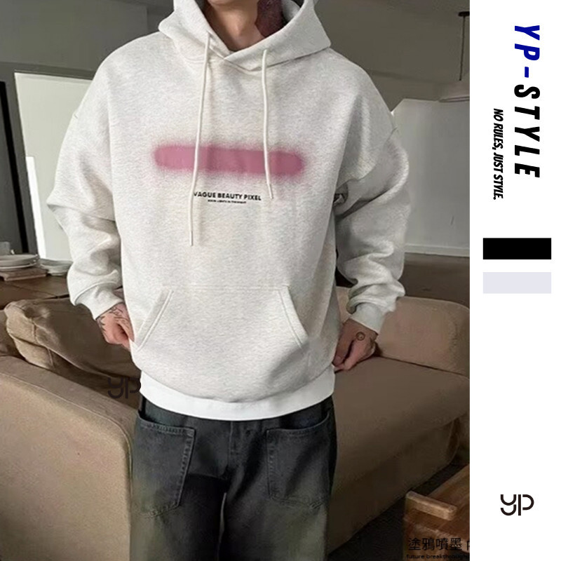 重磅純棉薄款印花帽T