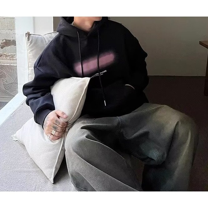 重磅純棉薄款印花帽T