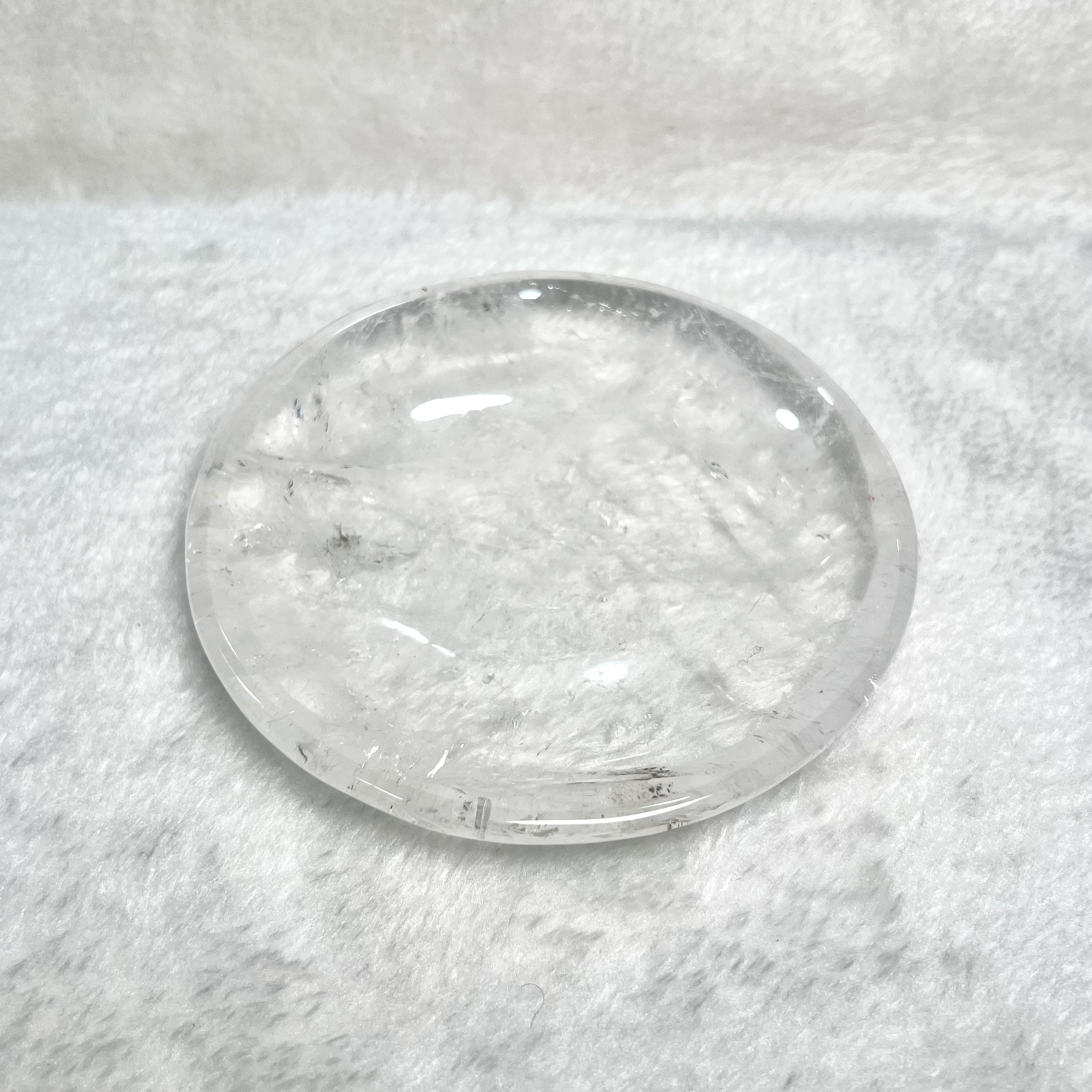 圓形白水晶碟 #H765