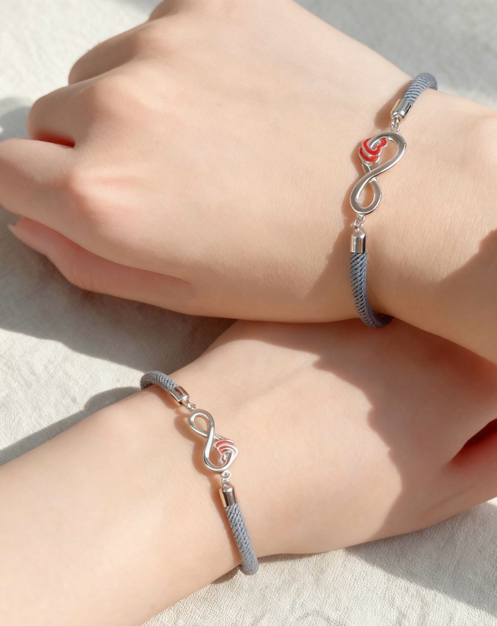 「無限愛你✨♾️」情侶手鏈 | S925純銀 | 免費刻字
