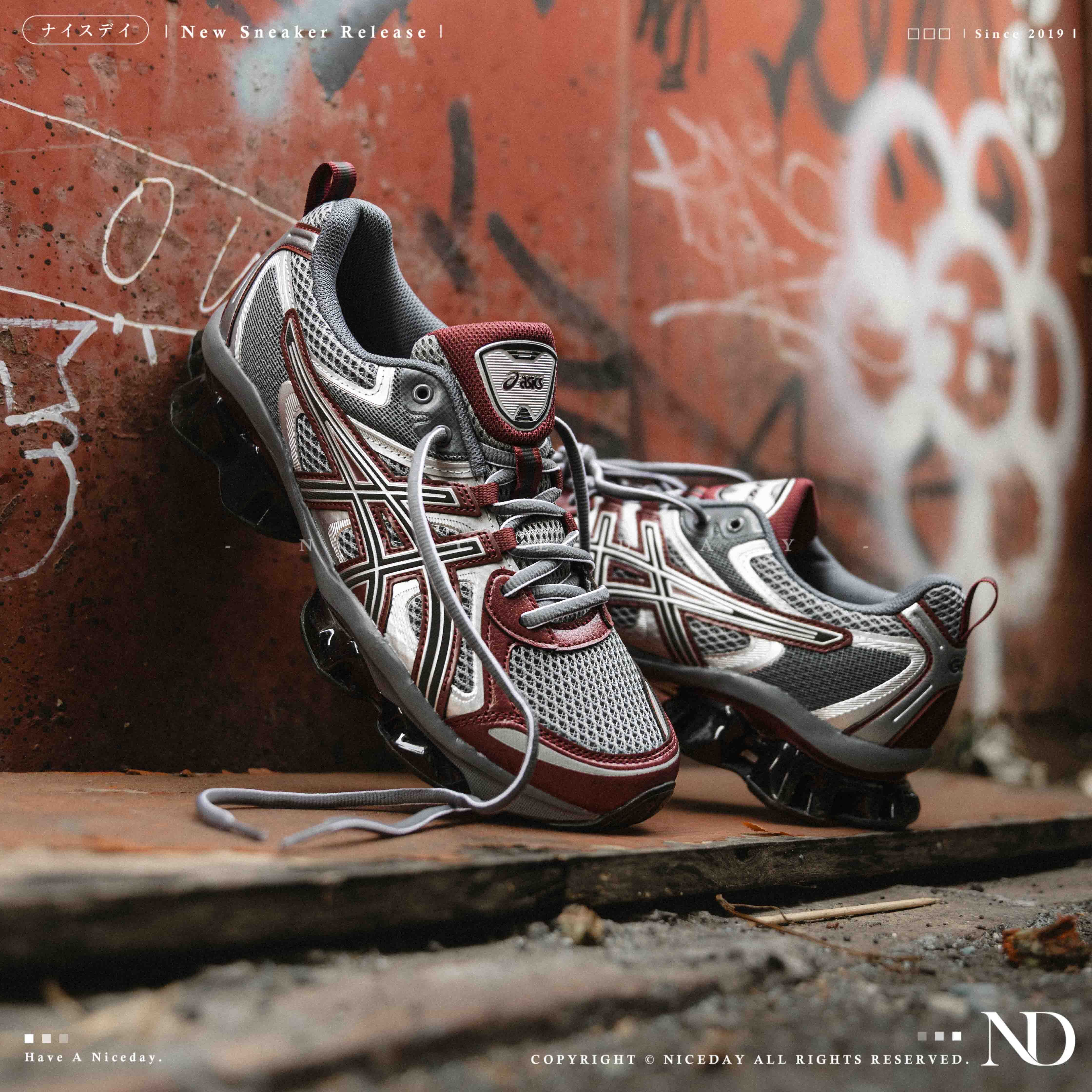 NICEDAY 代購 Asics GEL-Quantum Kinetic 銀 酒紅 深紅 復古 科技 未來感 1203A270-024