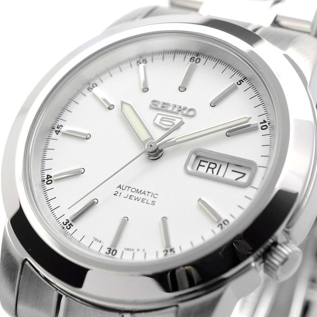 SEIKO 5 精工 盾牌 5號 SNKE49K1 白面 鋼帶 自動機械錶