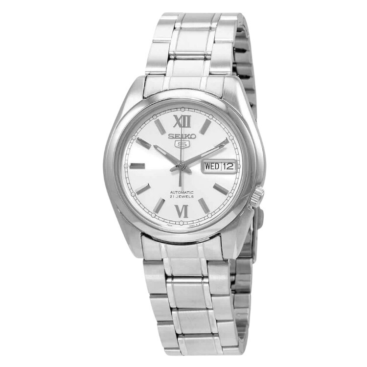 SEIKO 5 精工 盾牌 5號 SNKL51K1 銀面 鋼帶 自動機械錶