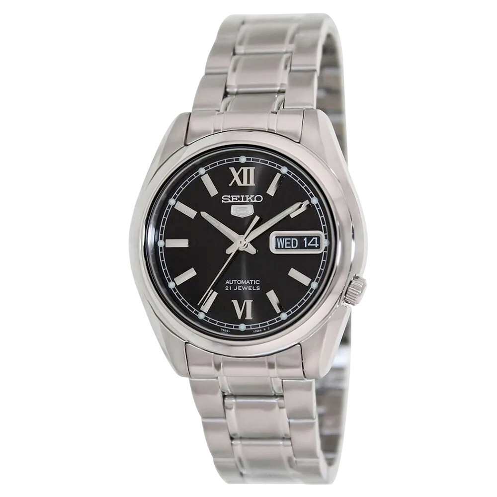 SEIKO 5 精工 盾牌 5號 SNKL55K1 黑面 鋼帶 自動機械錶