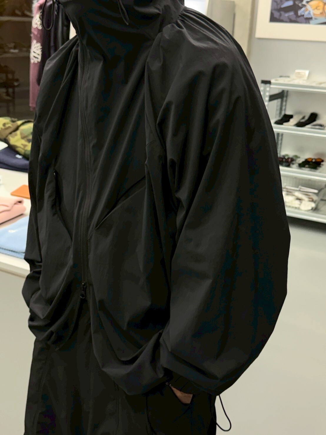 SATIVA 2025 A/W “Steamline” Jacket 拼接 抓皺 外套 黑色