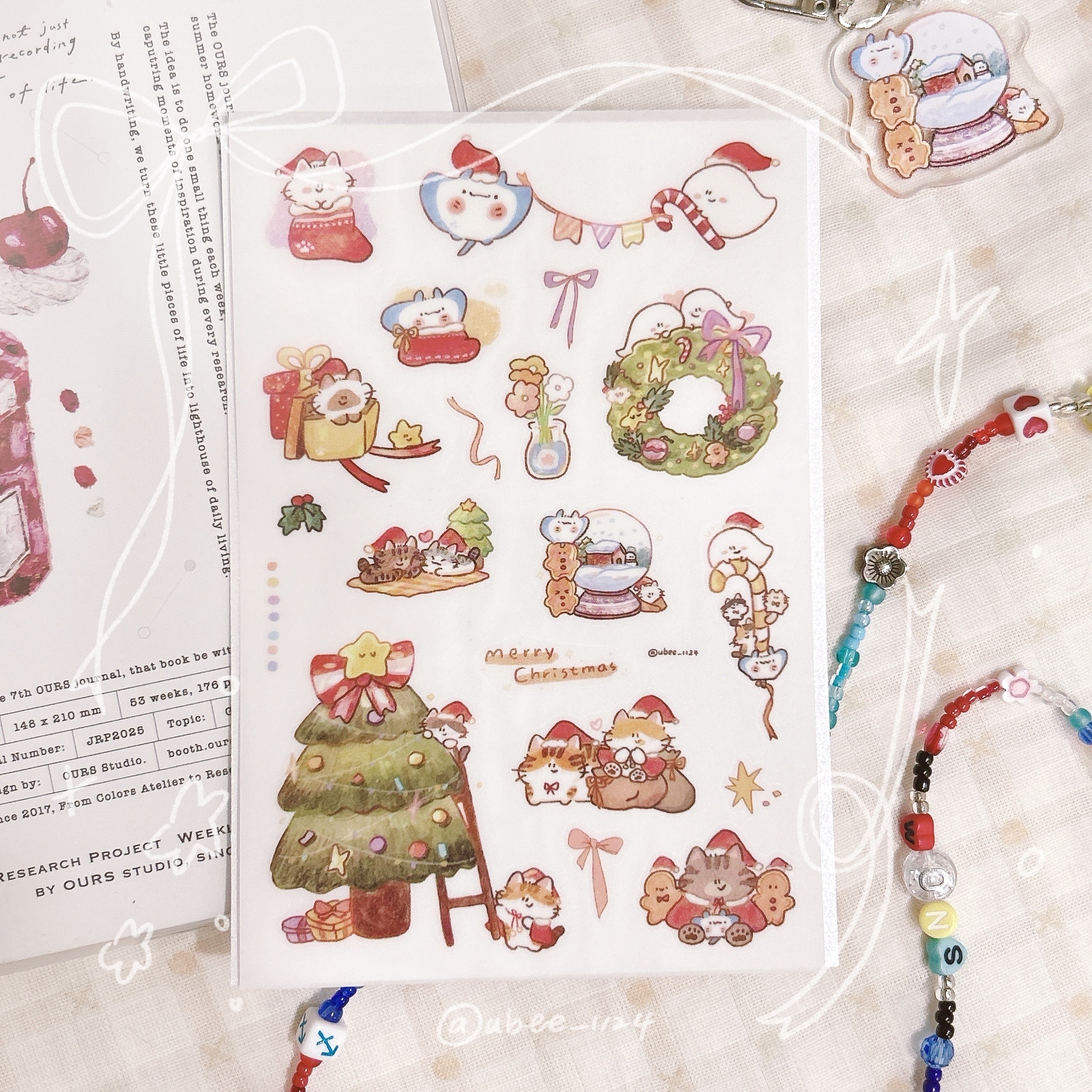 魚餅一隻熊｜聖誕轉印貼紙