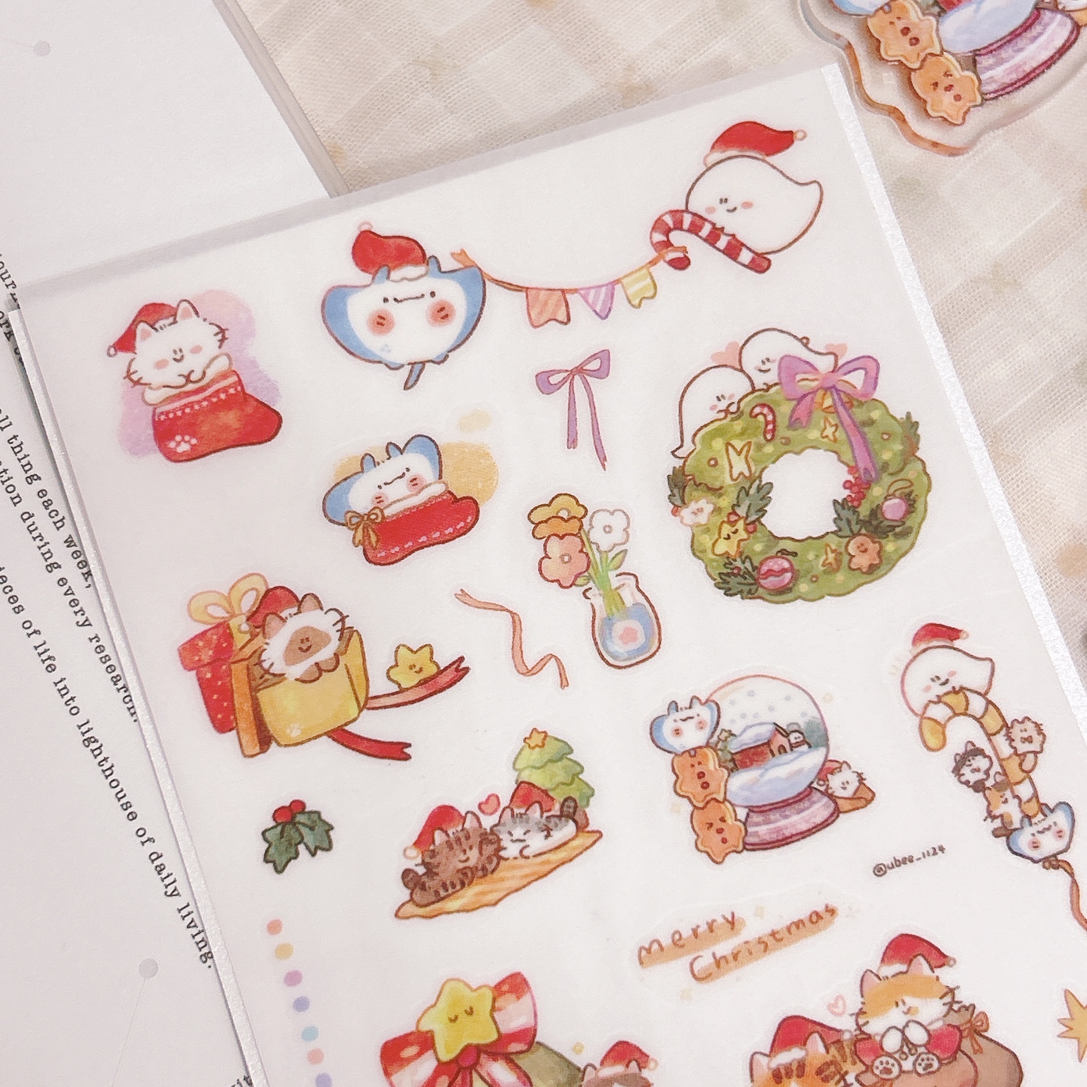 魚餅一隻熊｜聖誕轉印貼紙