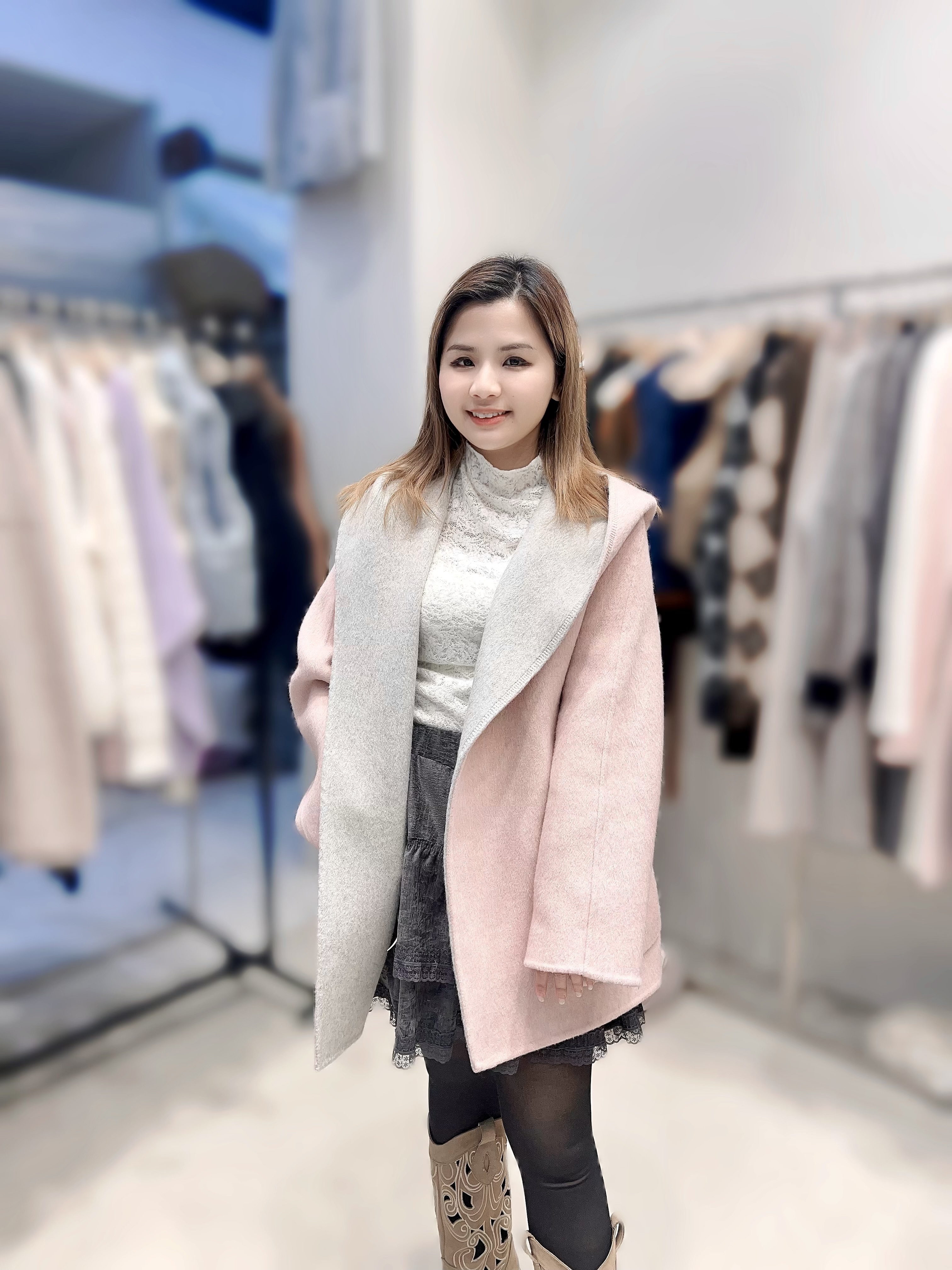 HP40  韓國雙面輕身羊毛大縷   胸46 長31   $999 (一口價)  羊毛100% 人氣NO:1