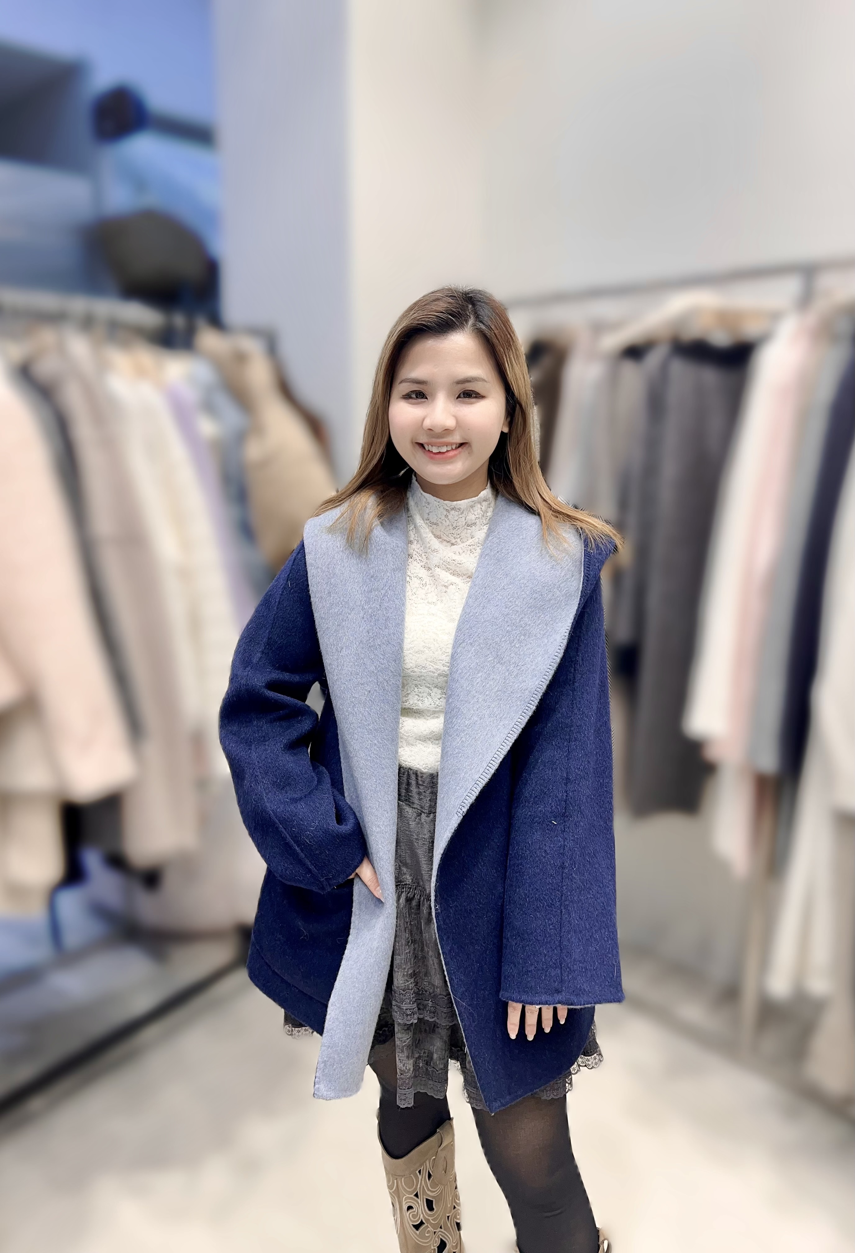 HP40  韓國雙面輕身羊毛大縷   胸46 長31   $999 (一口價)  羊毛100% 人氣NO:1