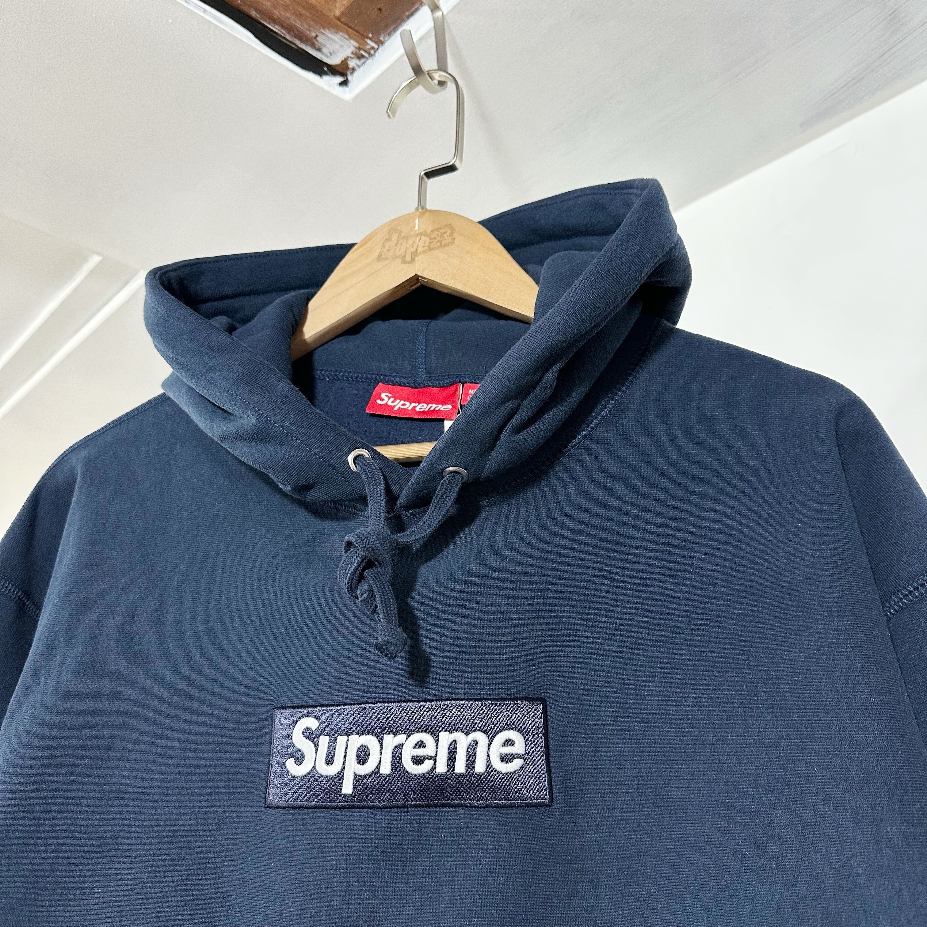 Supreme  FW25 Box Logo Hooded Sweatshirt - Navy