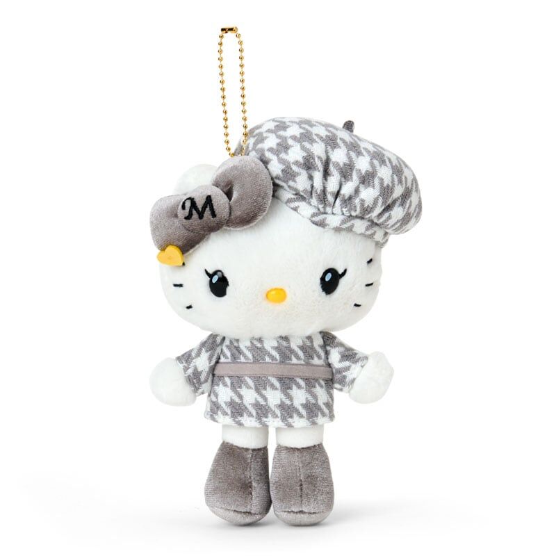【Luxury】現貨 日本限定 Sanrio 三麗鷗 HELLO KITTY｜千島格風格吊飾 黑白格紋娃娃 凱蒂貓 西裝版 禮服版 吊飾 包包掛飾 掛件 配件