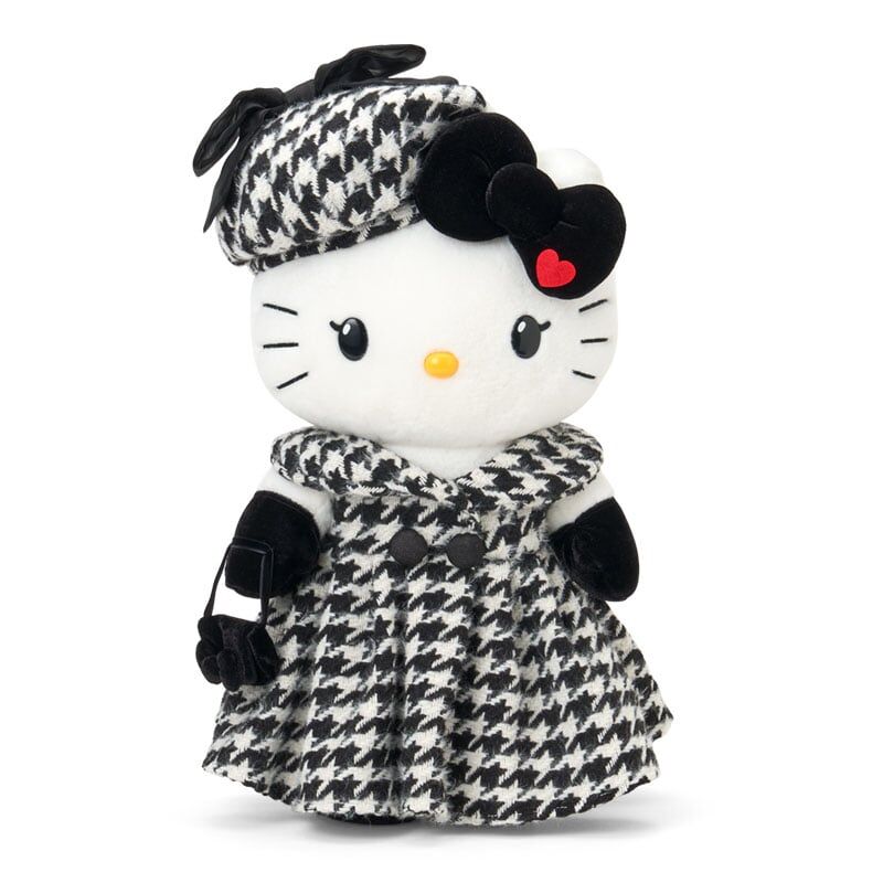 【Luxury】日本限定 限量款 Sanrio 三麗鷗 HELLO KITTY｜千島格風格娃娃 編號禮盒版 禮服娃娃 華麗黑白格紋風 擺飾 禮物 居家配件