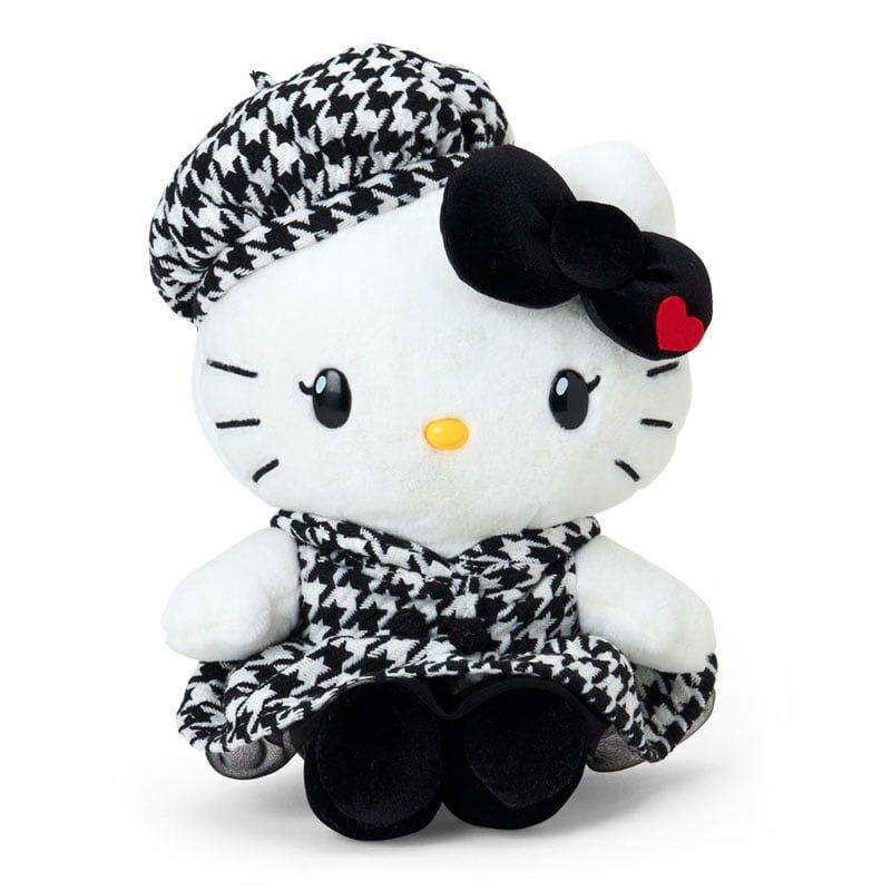 【Luxury】日本限定 限量款 Sanrio 三麗鷗 HELLO KITTY｜千島格風格娃娃 編號禮盒版 禮服娃娃 華麗黑白格紋風 擺飾 禮物 居家配件