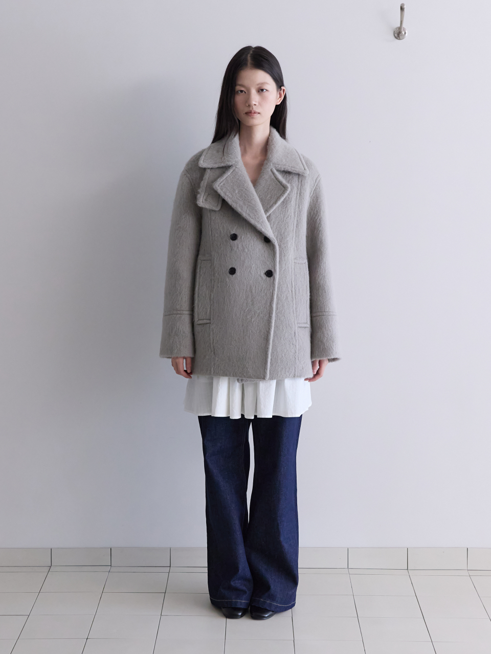 [AMIDI] ALPACA HALF BALMACAAN COAT