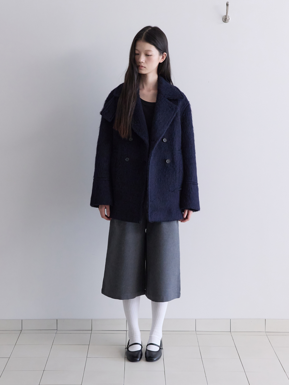 [AMIDI] ALPACA HALF BALMACAAN COAT