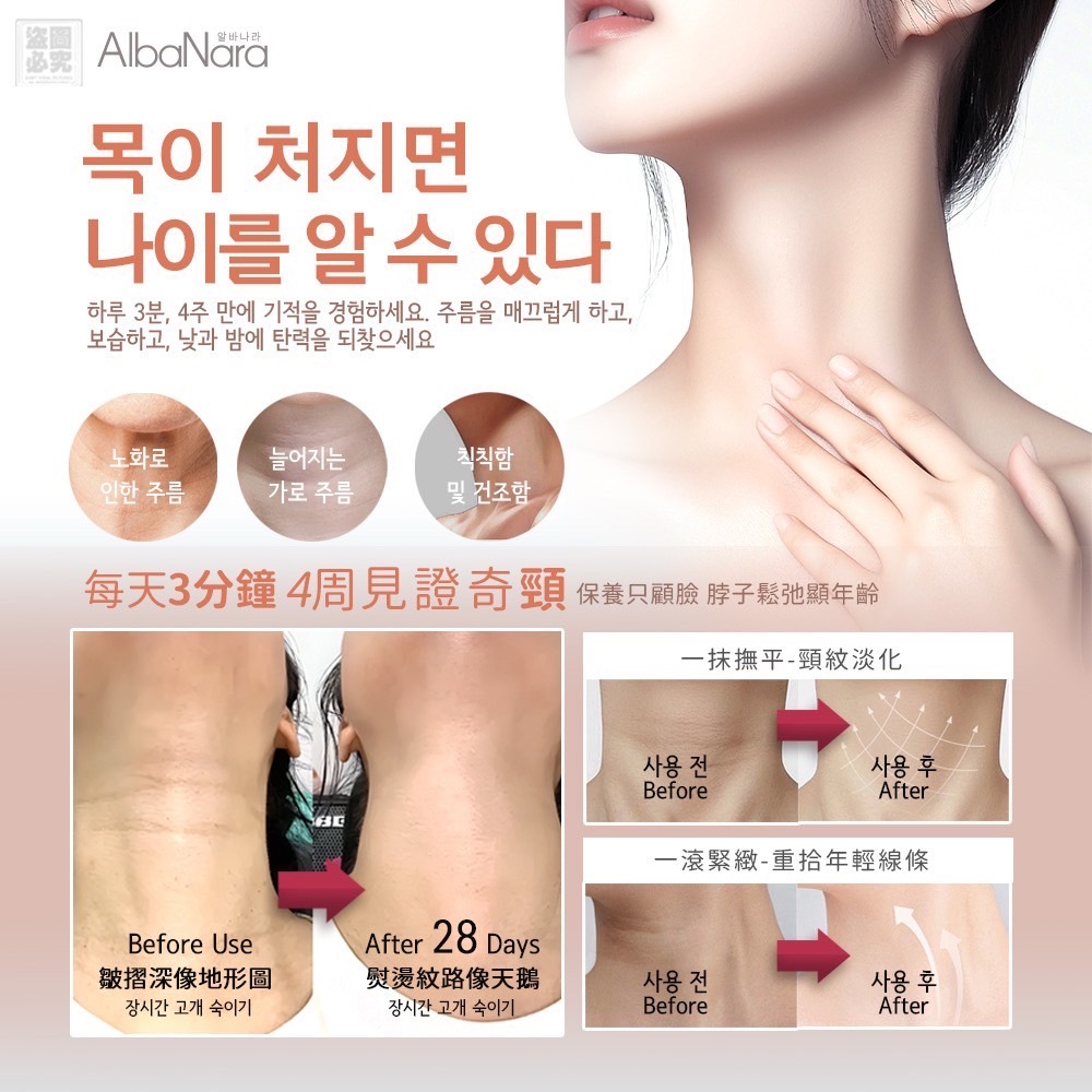 韓國AlbaNara能量滾珠美頸霜