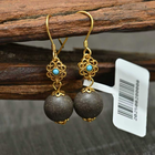 1216GZ22-合香GZ-歸元松石S925耳鉤 1對（A22）