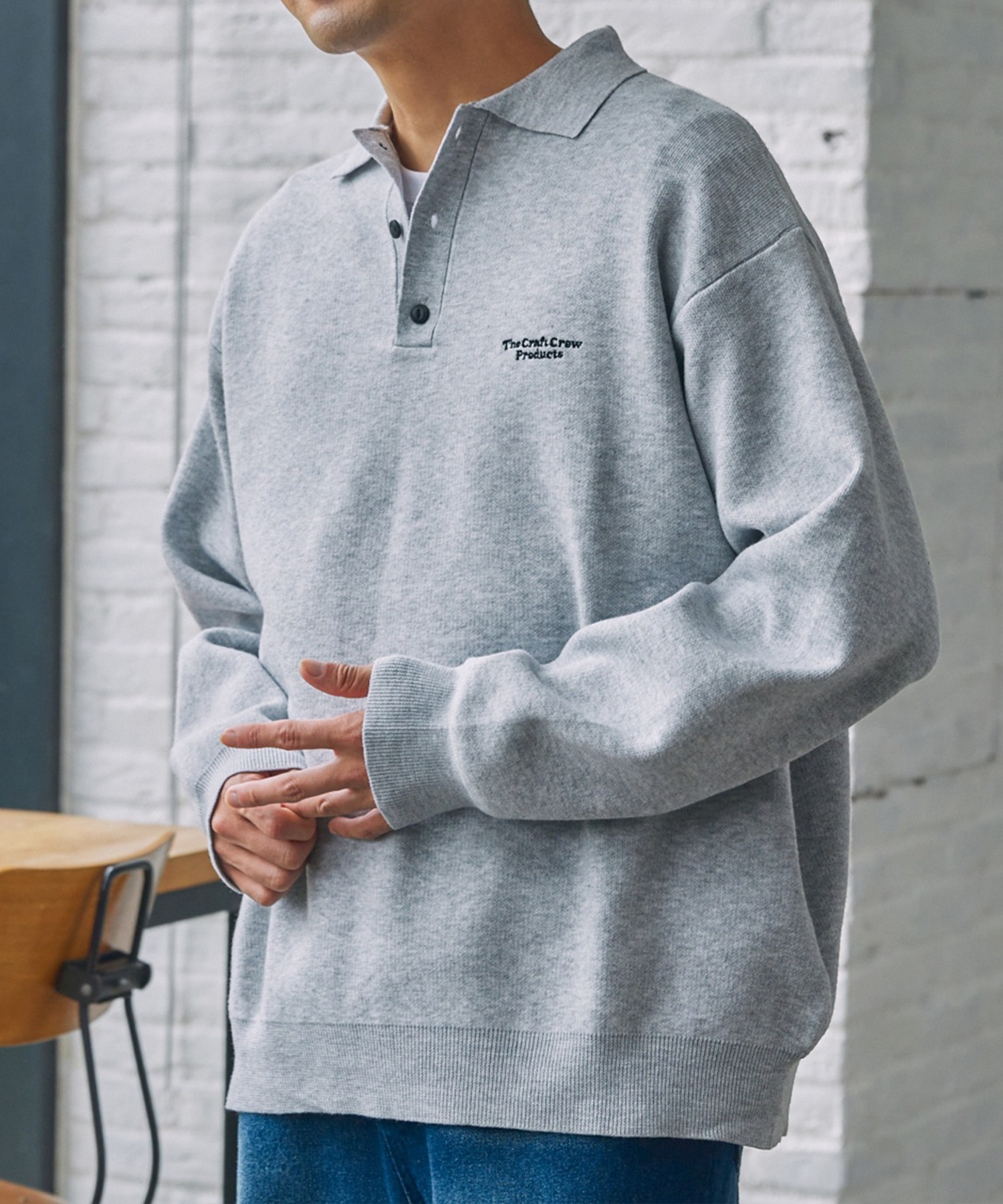 🇯🇵The craft crew 針織polo長袖 TCCP kn986