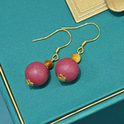 1216GZ37-合香GZ-S925南極慶壽金虎耳勾 1對（A37）