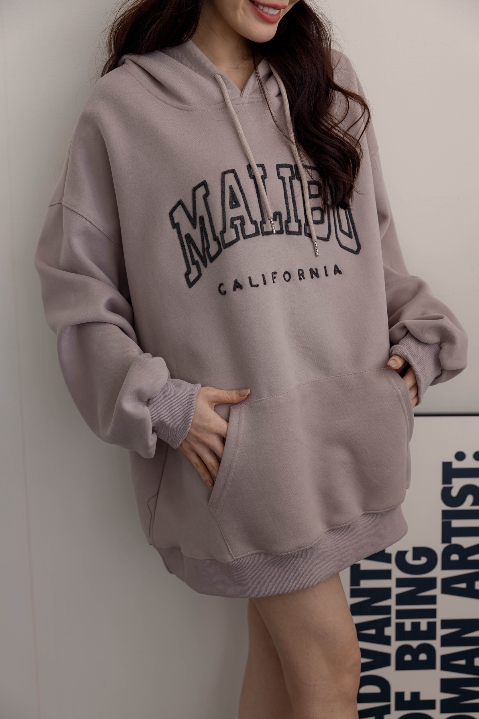 （現貨）#AG89 刺繡字母連帽MTM(黑/花灰/深藍/咖/杏/白灰)