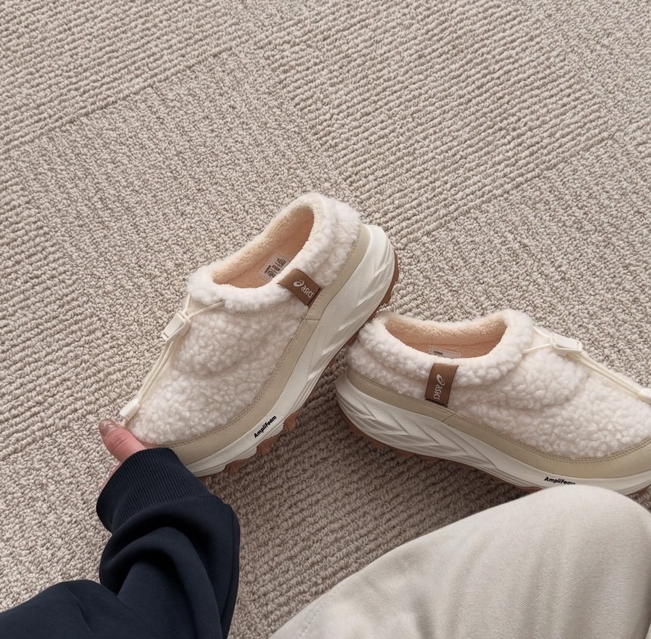 【Luxury】ASICS Gel-Sonoma Mule鞋 穆勒鞋 厚底增高GEL-SONOMA 泰迪熊毛毛拖 秋冬保暖 休閒鞋 3色 1203B036-100-200-020