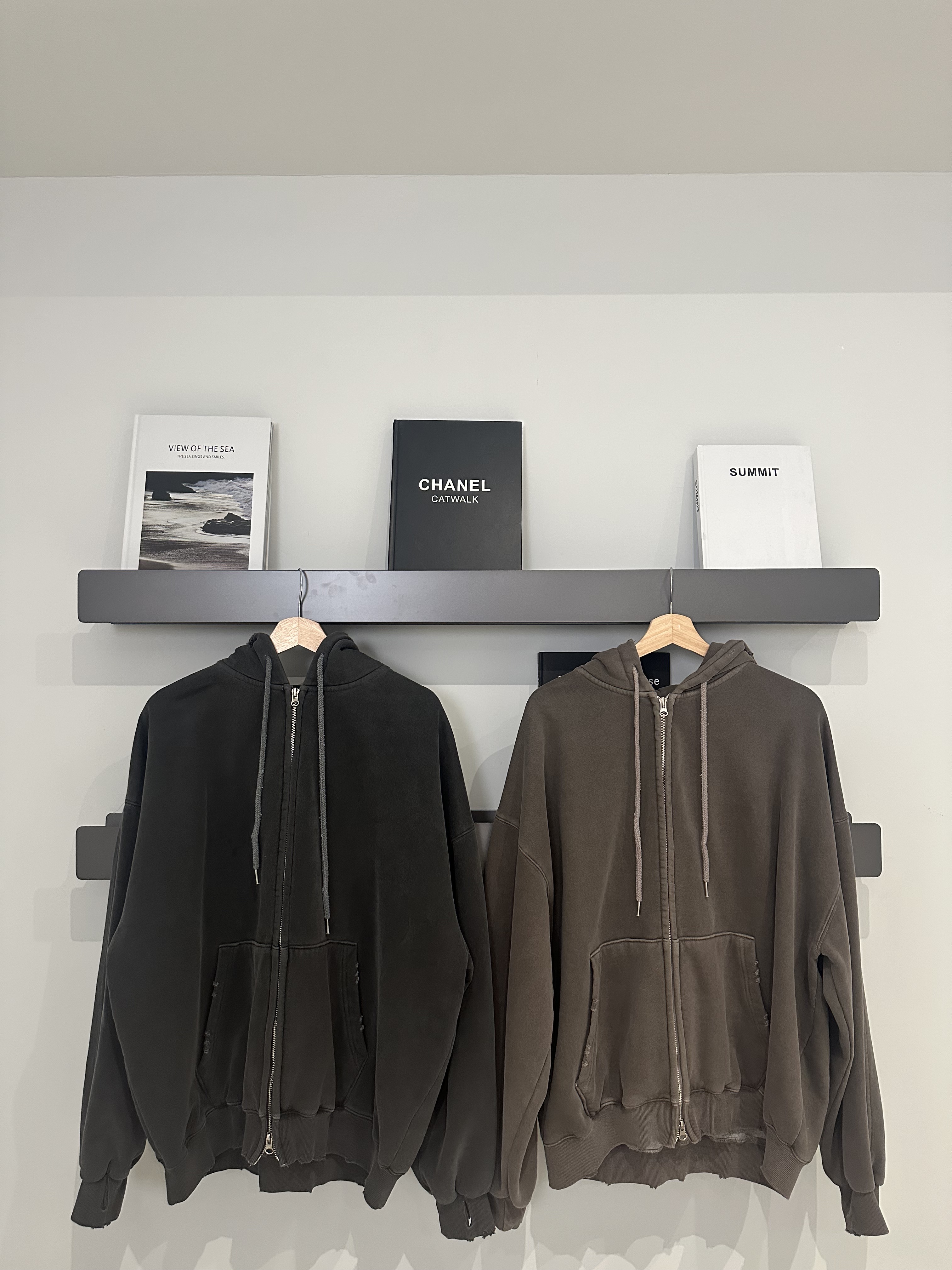 （現貨）🇰🇷#AG61 仿舊水洗連帽外套(咖/深灰)