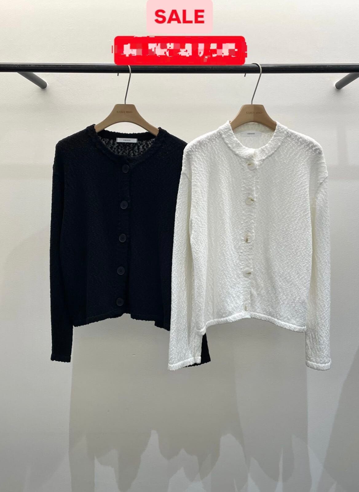 OB5322 紋路圓領小外套 *特價* (優惠碼同充值購物金不適用)