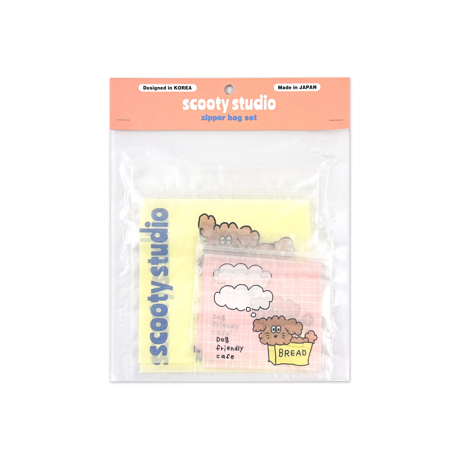 Scooty studio．Charlie 夾鏈袋組(大+小) SC2002