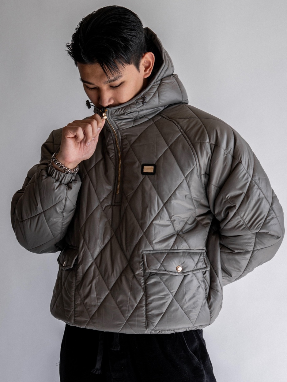 Inmu 鑽石縫絎衝鋒連帽衫 夾克