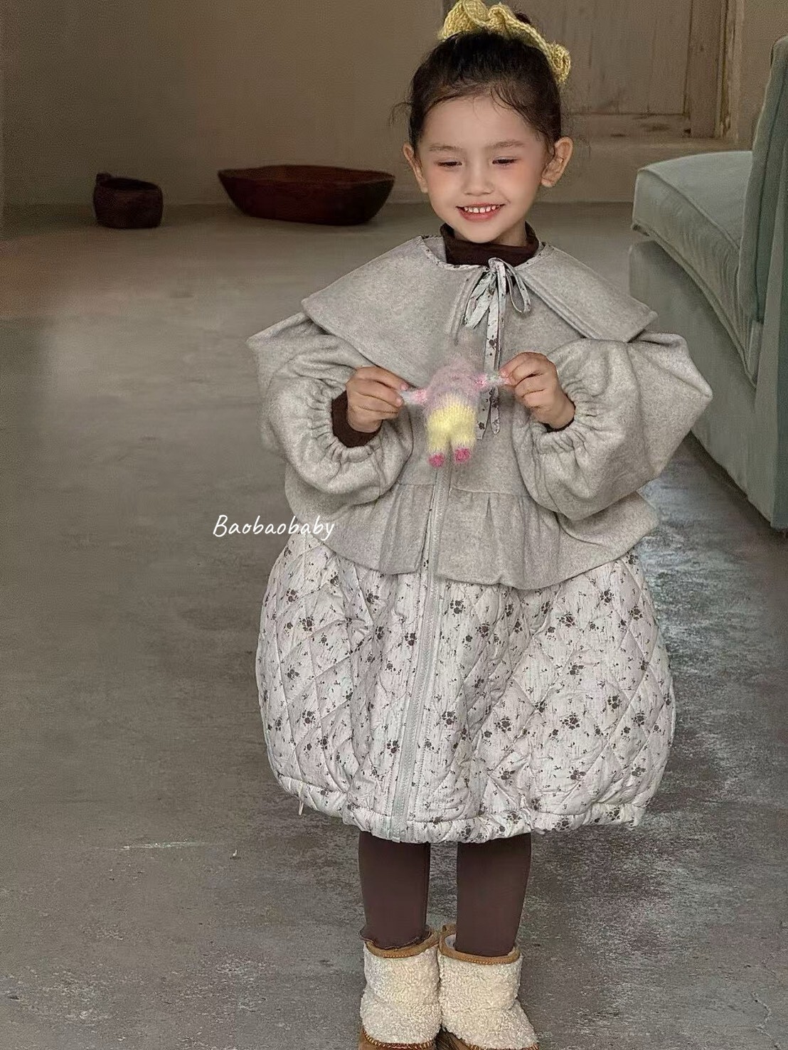 法式碎花外套裙