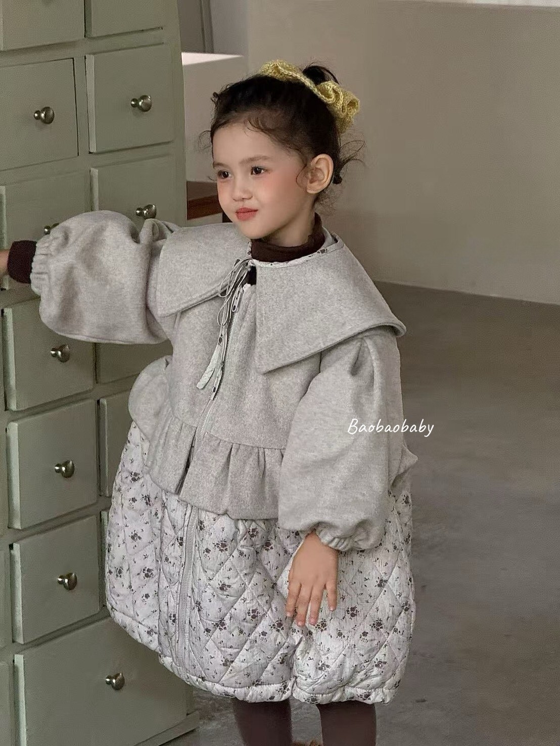 法式碎花外套裙