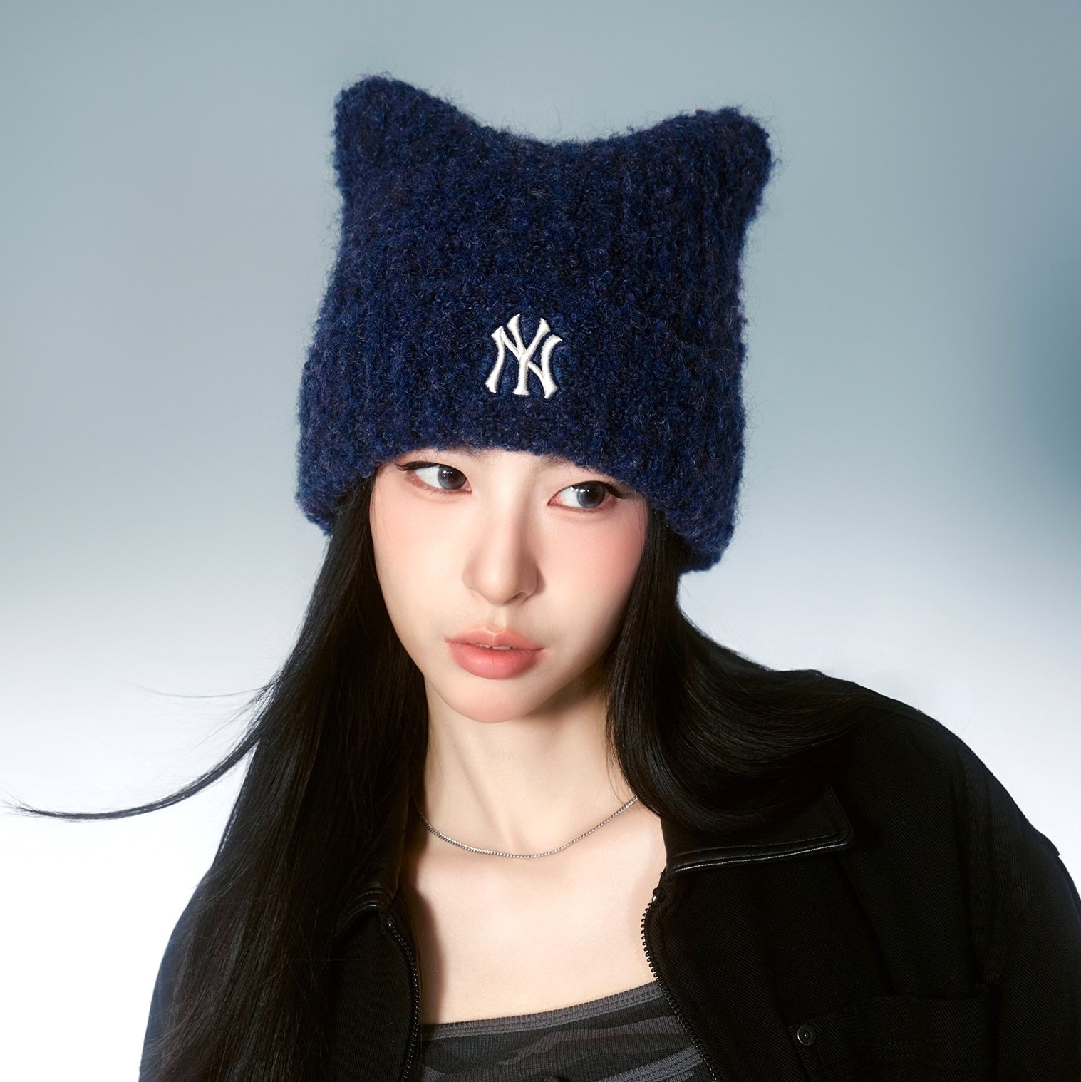 韓國超斷貨🩶🐱MLB PLUSH MEOW BEANIE 貓耳冷帽