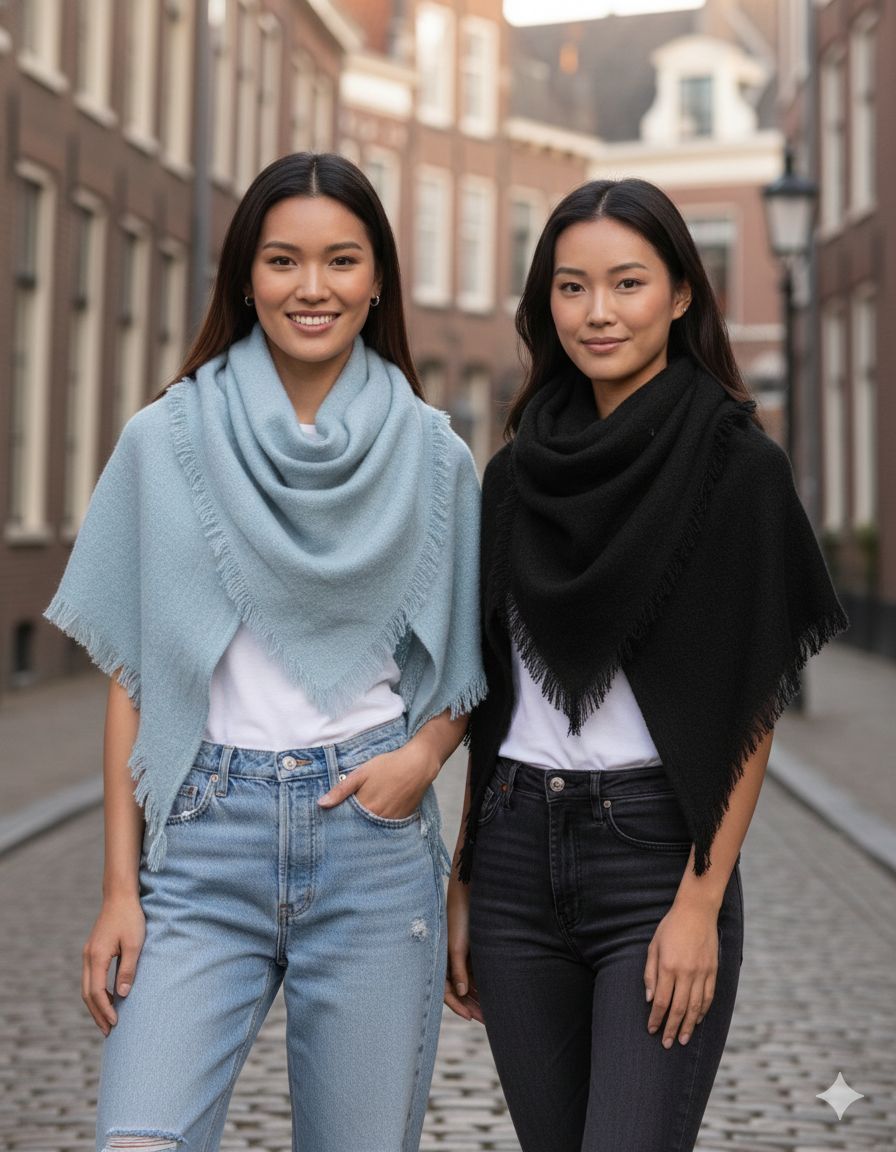 【預購】Q121501 ANNE KLEIN 圈圈三角圍巾