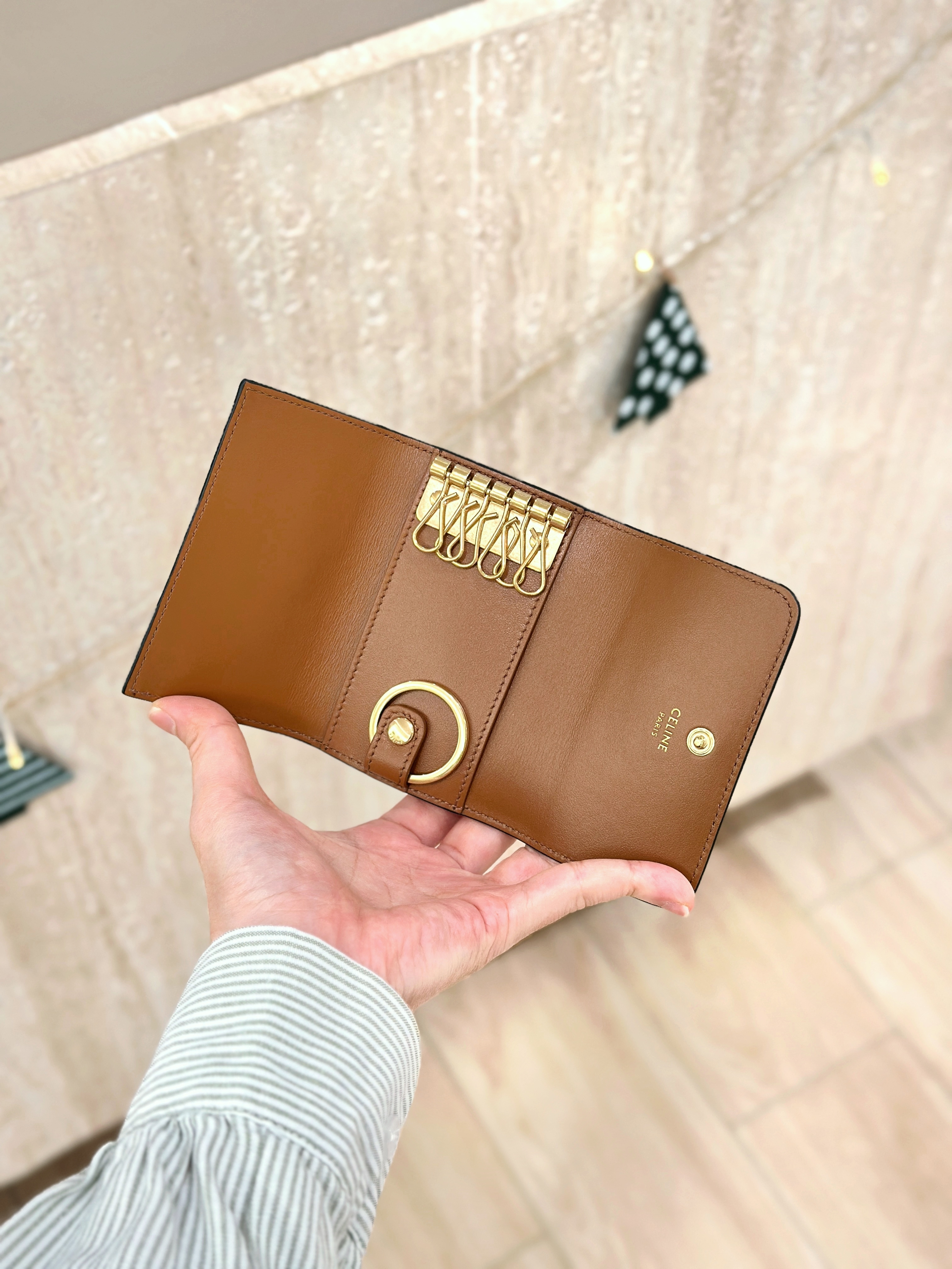 CELINE Triomphe Key Case