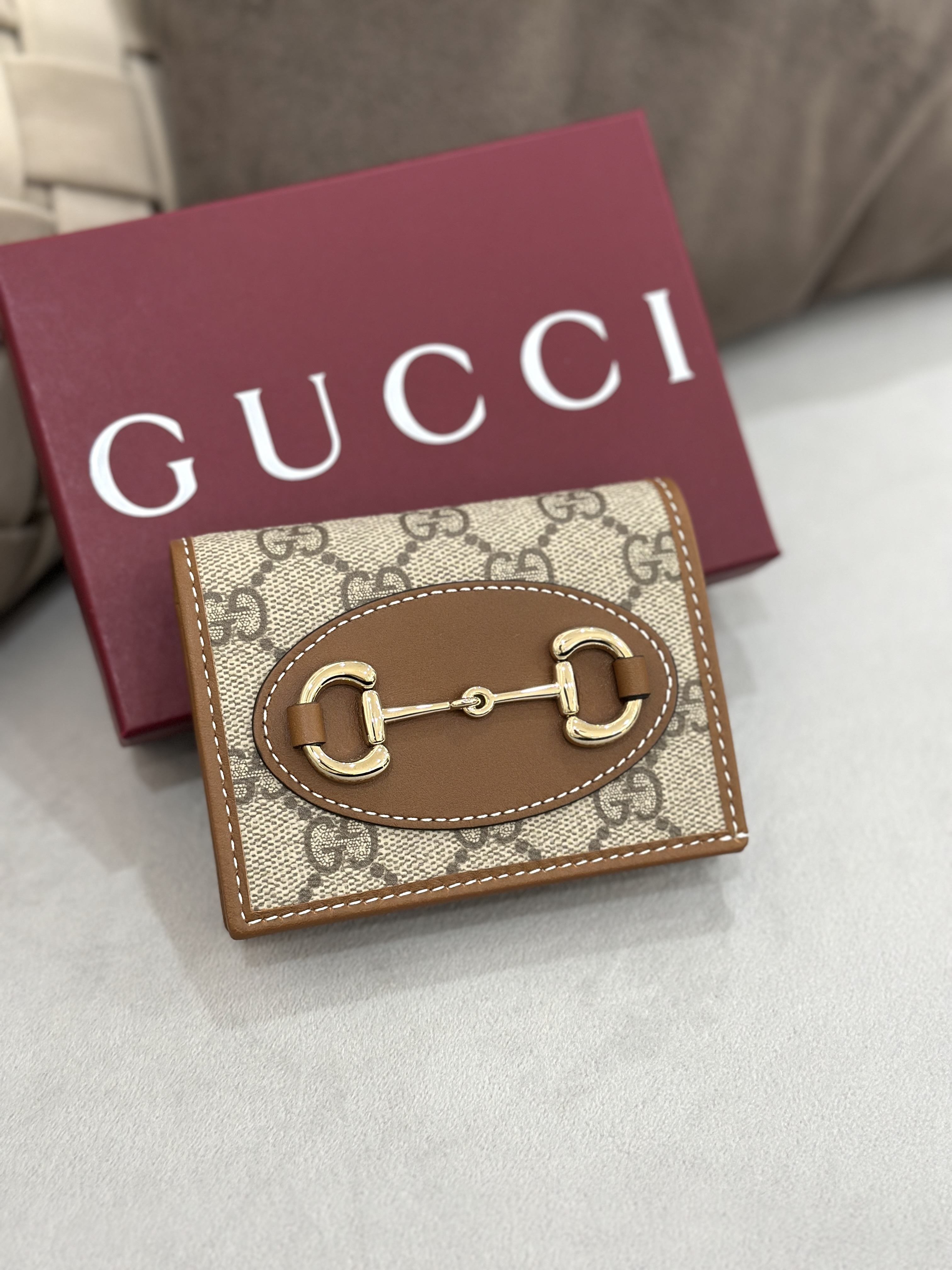 GUCCI 1955 Horsebit Card Case Wallet