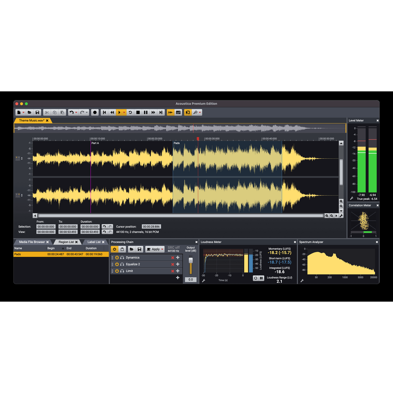 Acon Digital Acoustica 7 Premium｜編輯軟體