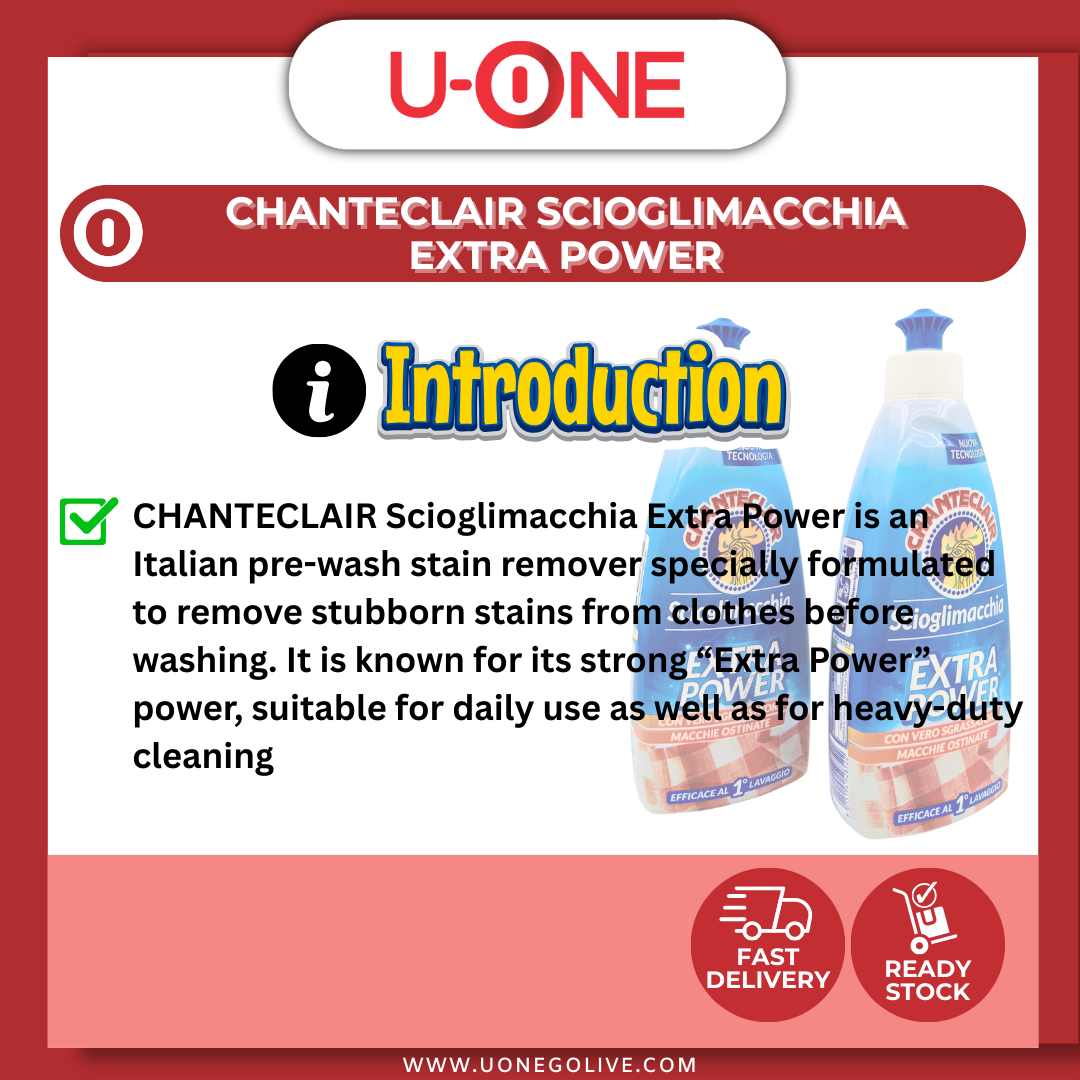 U-ONE | China | Cleaning Series | Chanteclair | Scioglimacchia Extra Power | 375ml