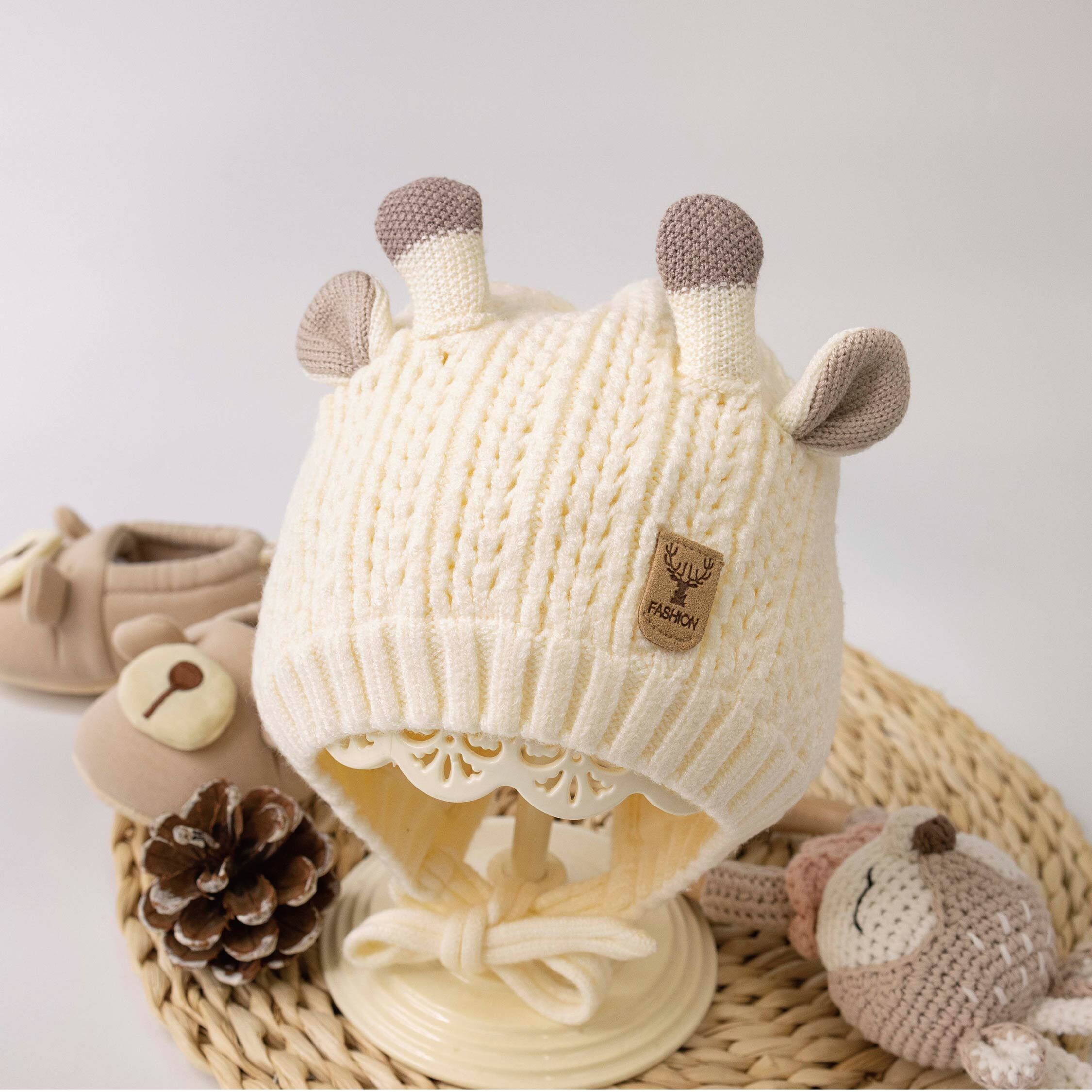 【JA1580】長頸鹿造型針織寶寶帽