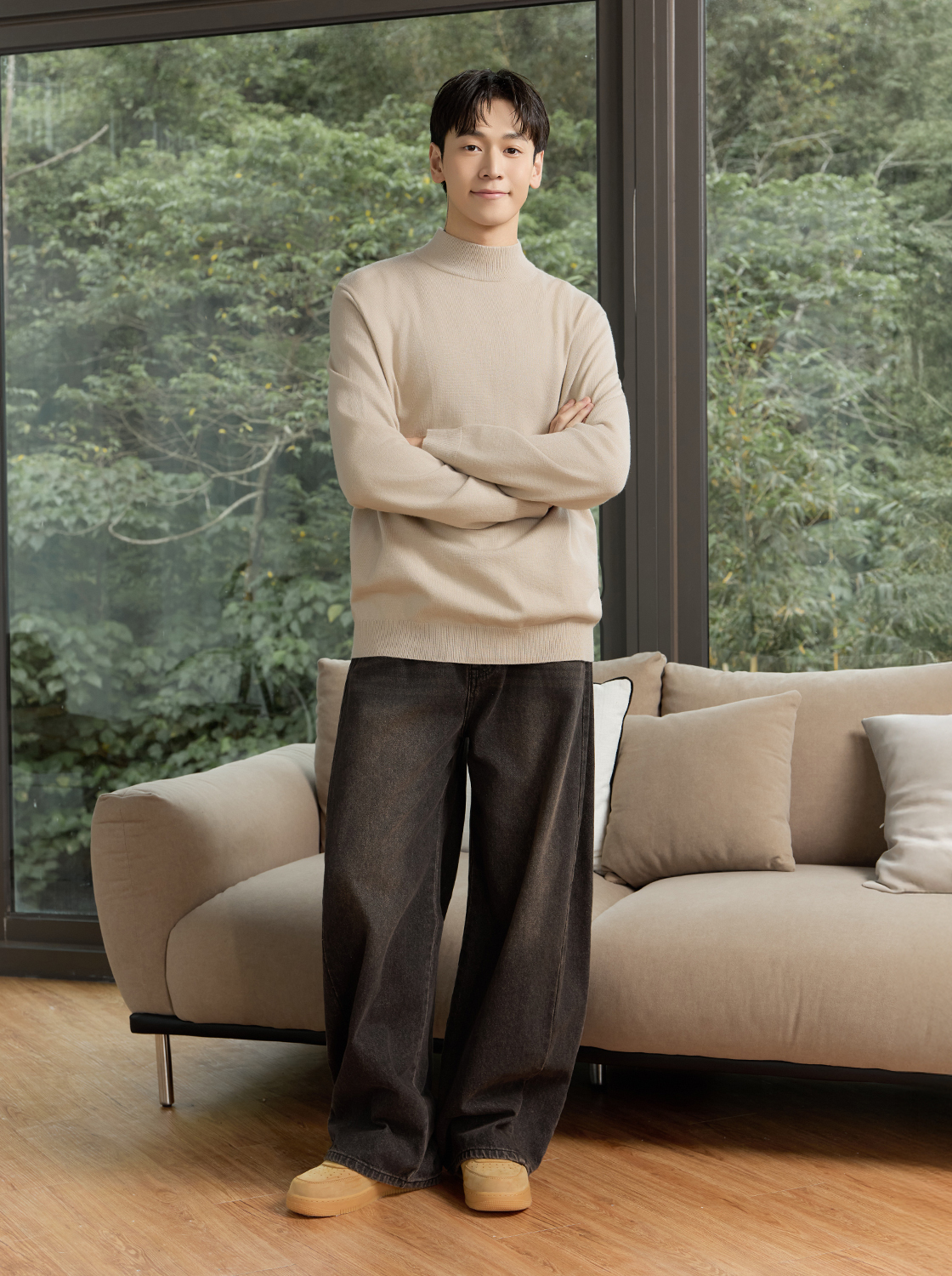 【期間限定】基本款立領針織衫【有加大尺碼】