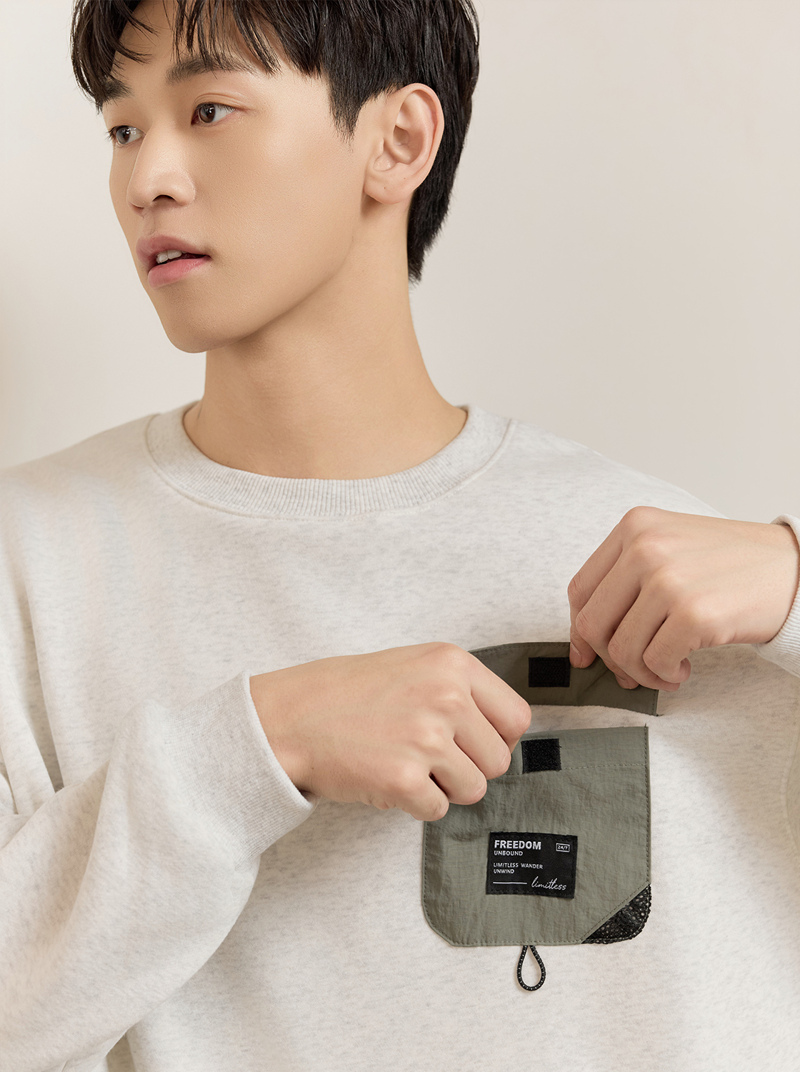 【期間限定】工裝口袋大學TEE