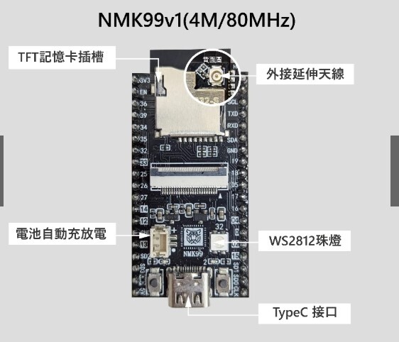 【UCI電子】(H-2)小霸王esp32 NMK99 二合一開發板 品質保證 esp32 esp32cam 支援Wifi