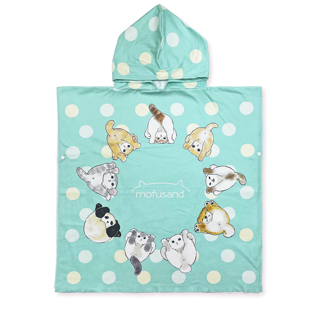 Mofusand貓福珊迪-連帽浴巾毯