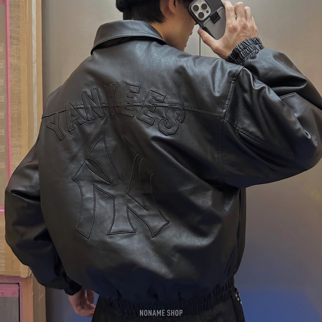 Perushu × MLB 聯名款 皮革 夾克 外套 三色 (男/女同款)
